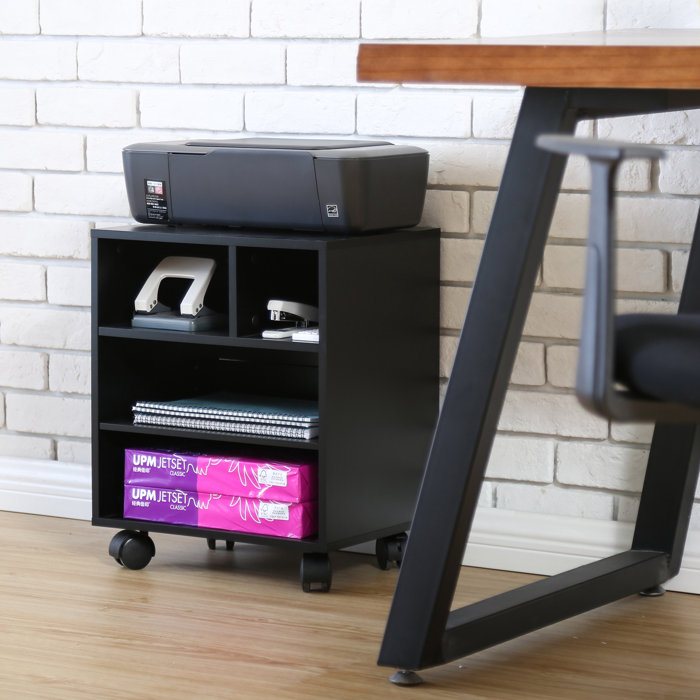 Fitueyes Mobile Printer Stand with Wheels & Reviews Wayfair